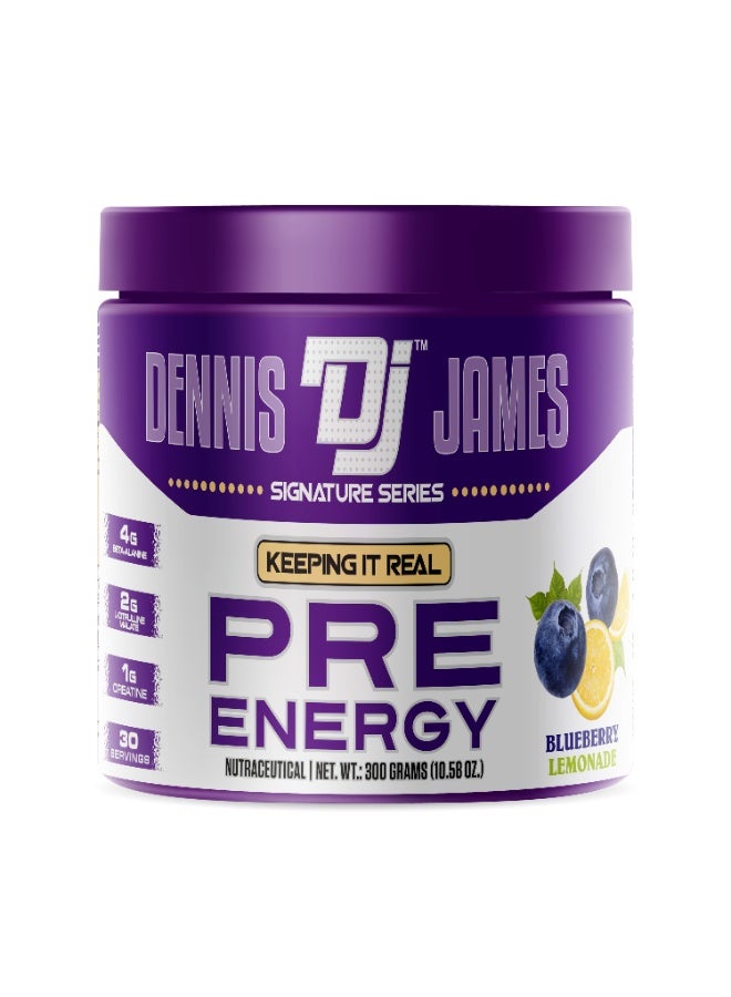 DENNIS JAMES سلسلة دينيس جيمس المميزة - طاقة مسبقة - طاقة متفجرة، تركيز ودعم التحمل (عصير التوت الليموني) - Image 1